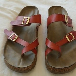 Orange  leather thongs